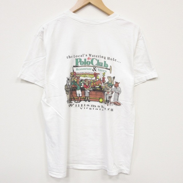 ポロクラブ 90s 半袖Tシャツ ホワイト メンズL相当 | 古着