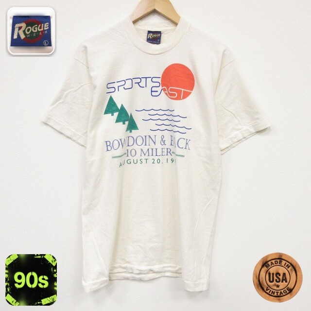 90s 半袖Tシャツ スポーツイースト ベージュ メンズL相当 | 古着