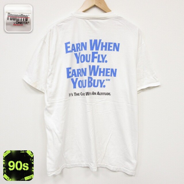 オニータ 90s 半袖Tシャツ ビザカード ホワイト メンズXL相当 | 古着