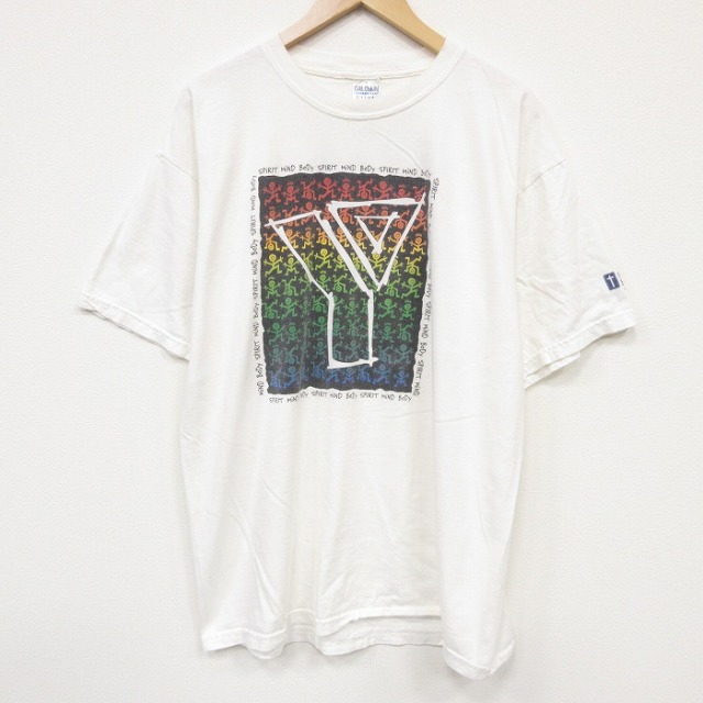 00s 半袖Tシャツ YMCA ホワイト メンズXL相当 | 古着