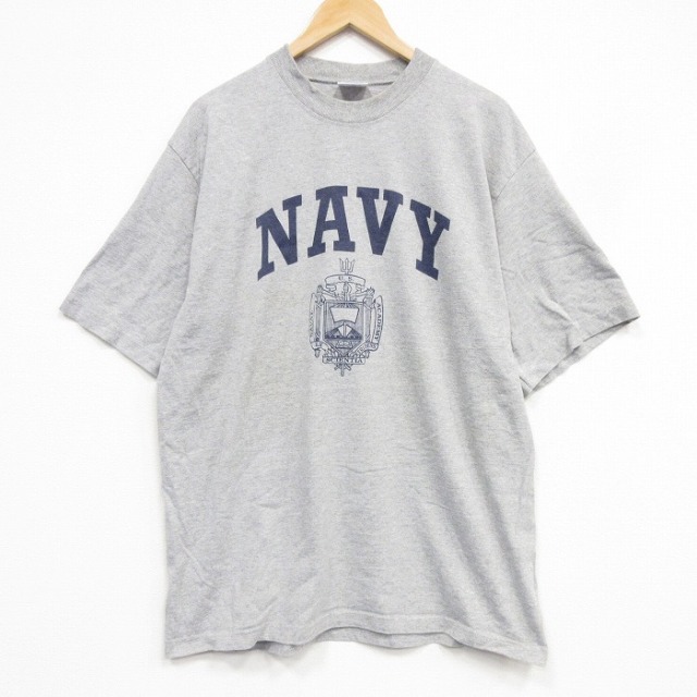 90s 半袖Tシャツ ミリタリー ネイビー メンズXL相当 | 古着
