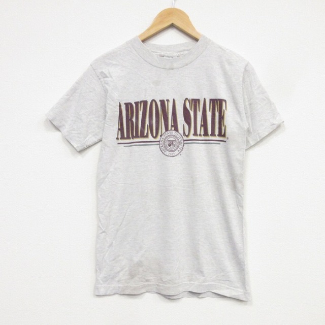 90s 半袖Tシャツ アリゾナカレッジ グレー メンズS相当 | 古着
