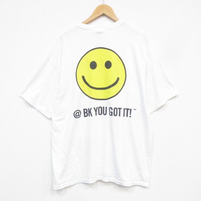 ヘインズ 00s 半袖Tシャツ スマイル ホワイト メンズXL相当 | 古着