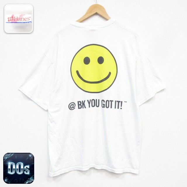 ヘインズ 00s 半袖Tシャツ スマイル ホワイト メンズXL相当 | 古着