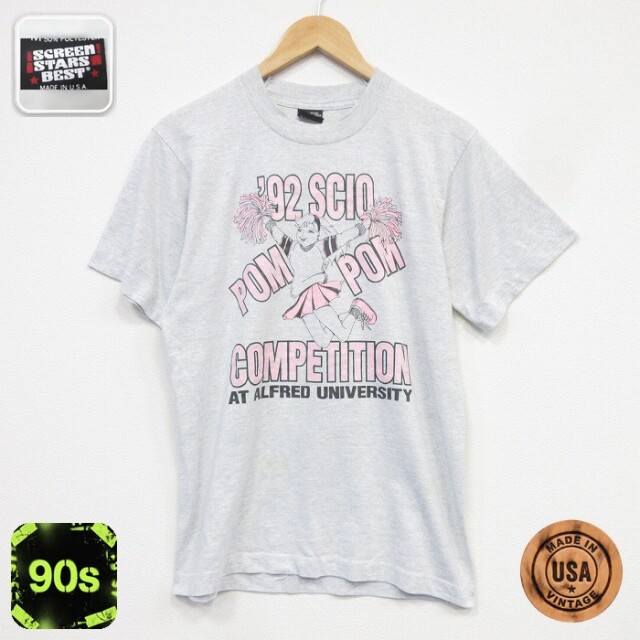 スクリーンスターズ 90s 半袖Tシャツ チアリーダー グレー メンズM相当 | 古着