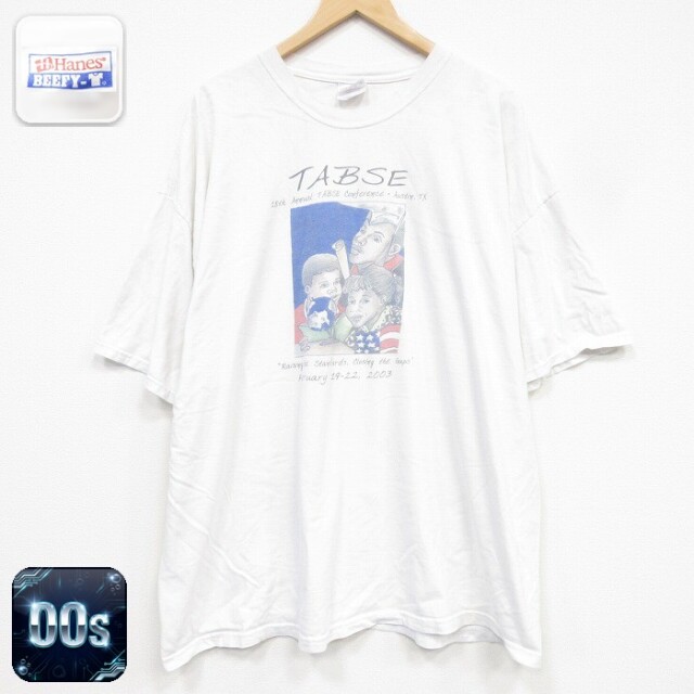 ヘインズ 00s 半袖Tシャツ TABSE ホワイト メンズXL相当 | 古着