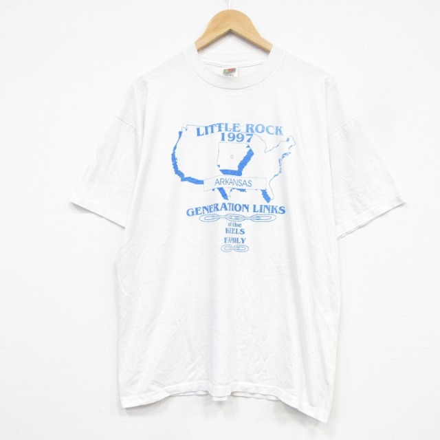 フルーツオブザルーム 90s 半袖Tシャツ アーカンソー ホワイト メンズXL相当 | 古着