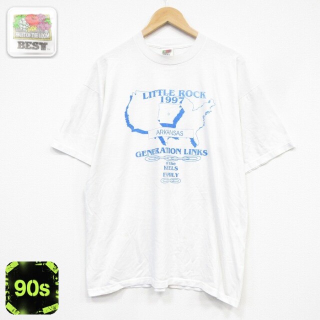 フルーツオブザルーム 90s 半袖Tシャツ アーカンソー ホワイト メンズXL相当 | 古着
