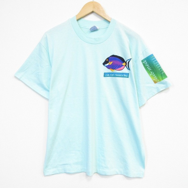 ヘインズ 90s 半袖Tシャツ 魚 グリーン メンズXL相当 | 古着