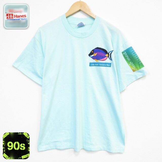ヘインズ 90s 半袖Tシャツ 魚 グリーン メンズXL相当 | 古着