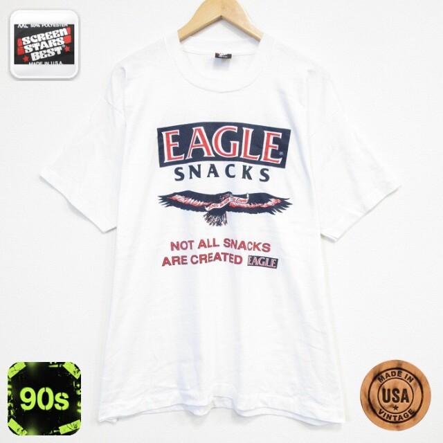 スクリーンスターズ 90s 半袖Tシャツ イーグル ホワイト メンズXL相当 | 古着