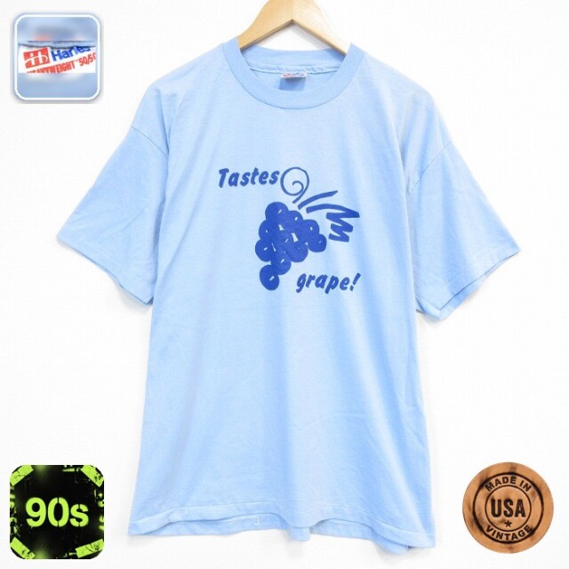 ヘインズ 90s 半袖Tシャツ ライトブルー メンズXL相当 | 古着
