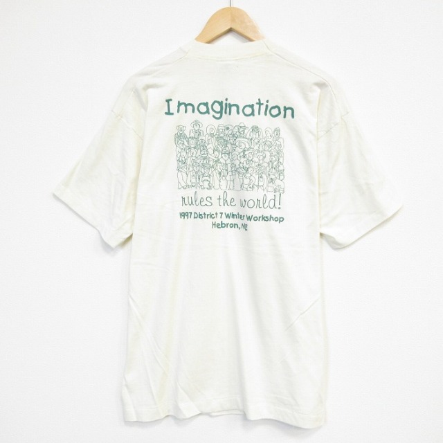 フルーツオブザルーム 90s 半袖Tシャツ イマジネーション イエロー メンズXL相当 | 古着