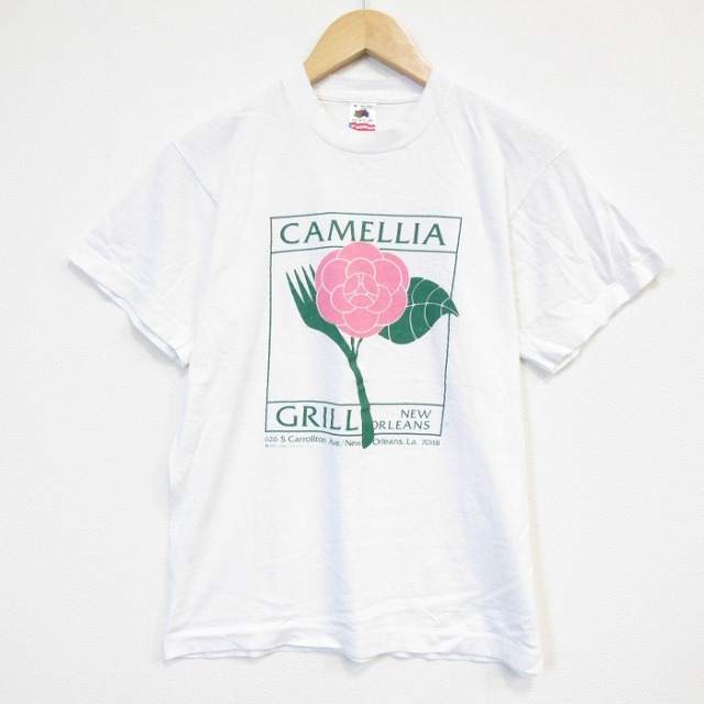 半袖Tシャツ 花 ホワイト メンズM相当 | 古着