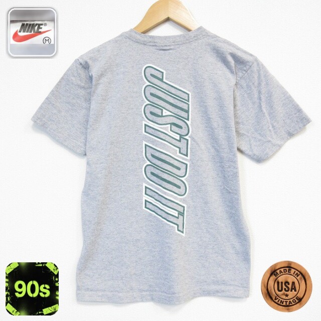 ナイキ 90s 半袖Tシャツ JUST DO IT グレー メンズS相当 | 古着