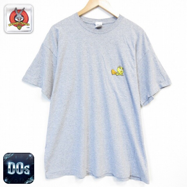 00s 半袖Tシャツ ルーニーテューンズトゥイーティー グレー メンズXL相当 | 古着