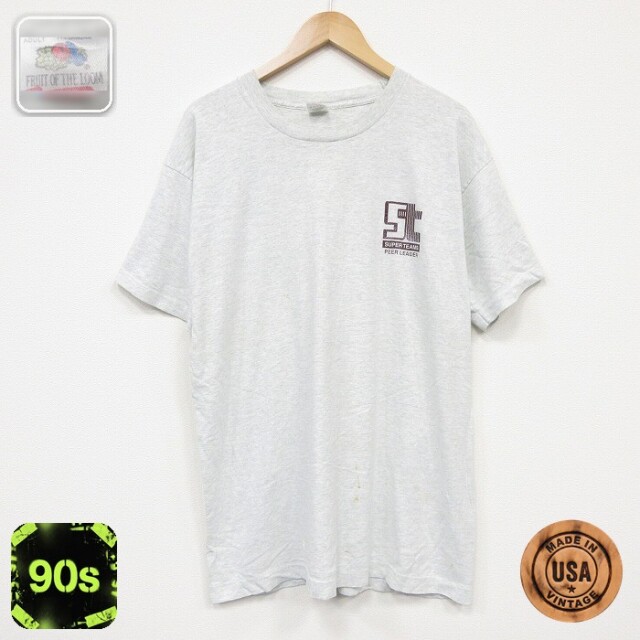フルーツオブザルーム 90s 半袖Tシャツ ST グレー メンズXL相当 | 古着