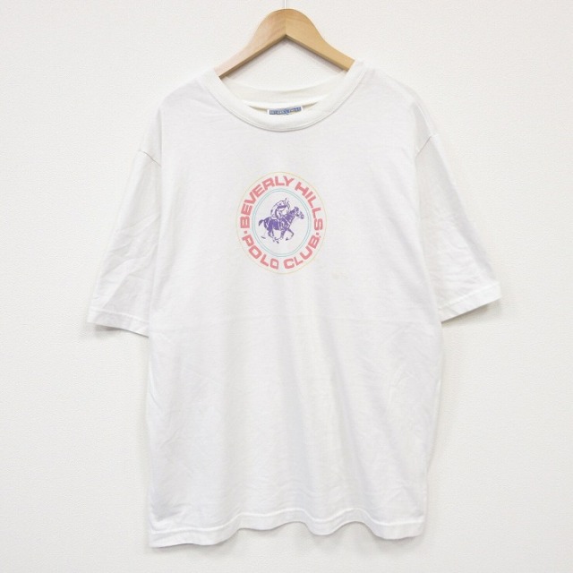 ポロクラブ 90s 半袖Tシャツ ホワイト メンズXL相当 | 古着