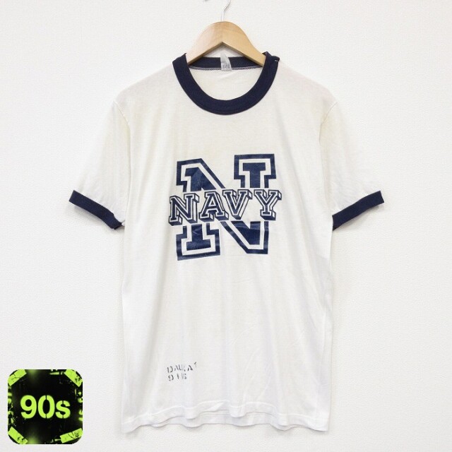 90s 半袖Tシャツ ミリタリー ネイビー メンズM相当 | 古着