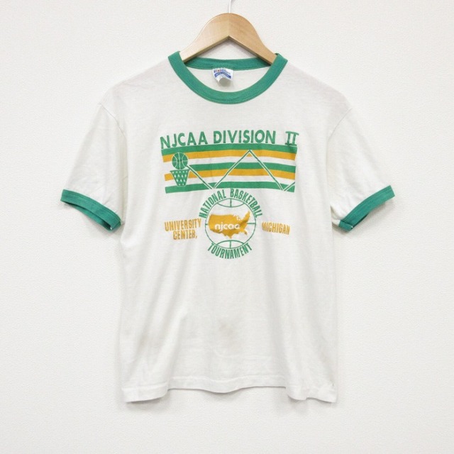 80s 半袖Tシャツ バスケットボール ホワイト メンズM相当 | 古着