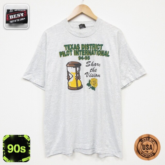 フルーツオブザルーム 90s 半袖Tシャツ 砂時計 グレー メンズL相当 | 古着