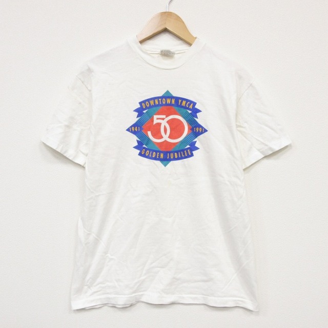 ヘインズ 90s 半袖Tシャツ YMCA ホワイト メンズM相当 | 古着