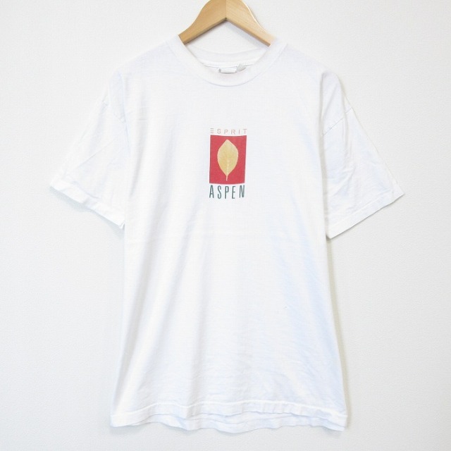 エスプリ 半袖Tシャツ ホワイト メンズXL相当 | 古着