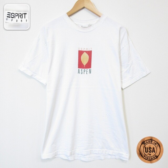 エスプリ 半袖Tシャツ ホワイト メンズXL相当 | 古着