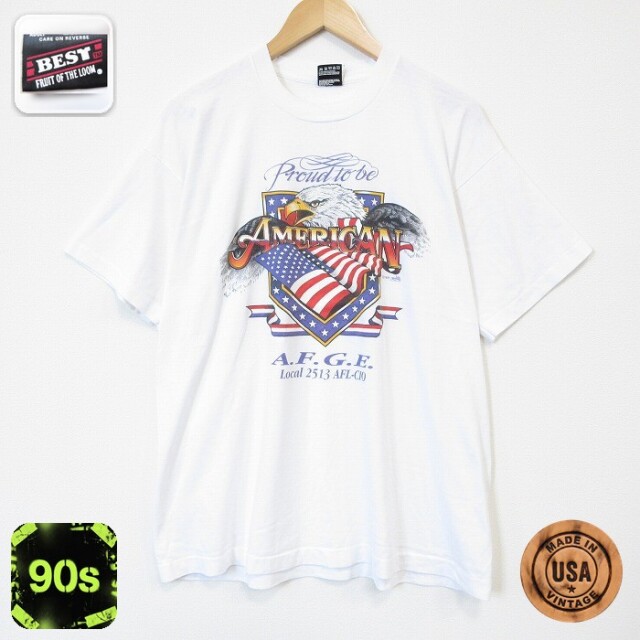 フルーツオブザルーム 90s 半袖Tシャツ 鳥 ホワイト メンズXL相当 | 古着