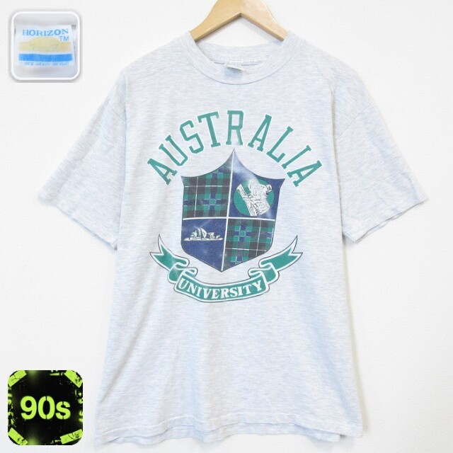 90s 半袖Tシャツ オーストラリアカレッジ グレー メンズL相当 | 古着