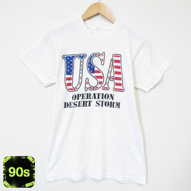 90s 半袖Tシャツ 湾岸戦争 ホワイト メンズS相当 | 古着