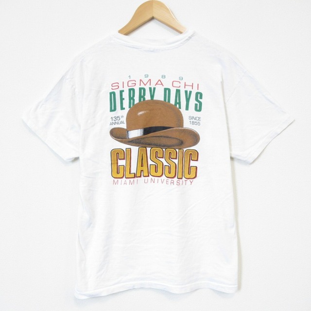 ヘインズ 80s 半袖Tシャツ ハット ホワイト メンズXL相当 | 古着