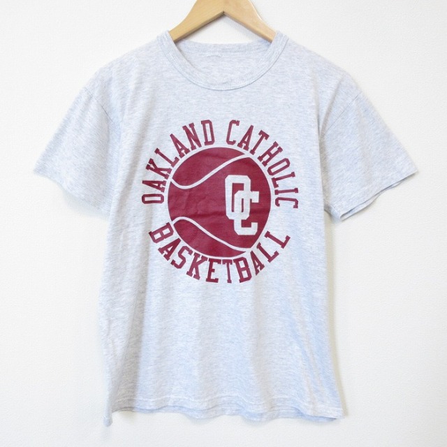 90s 半袖Tシャツ バスケットボール グレー メンズM相当 | 古着