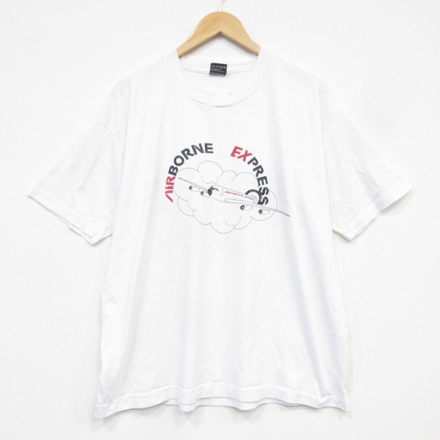フルーツオブザルーム 90s 半袖Tシャツ エアボーン ホワイト メンズXL相当 | 古着