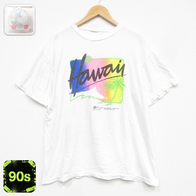 90s 半袖Tシャツ ハワイ ホワイト メンズXL相当 | 古着