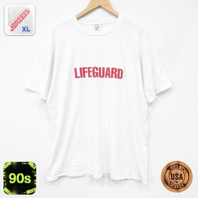 ジャージーズ 90s 半袖Tシャツ ライフガード ホワイト メンズXL相当 | 古着