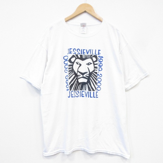 フルーツオブザルーム 00s 半袖Tシャツ ライオン ホワイト メンズXL相当 | 古着