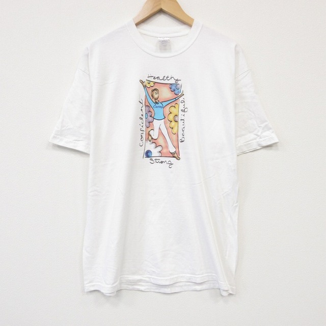 00s 半袖Tシャツ Healthy ホワイト メンズXL相当 | 古着