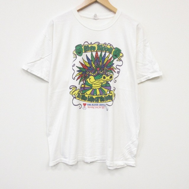 00s 半袖Tシャツ ドラゴン ホワイト メンズXL相当 | 古着