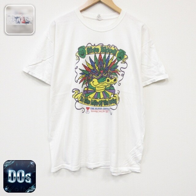 00s 半袖Tシャツ ドラゴン ホワイト メンズXL相当 | 古着