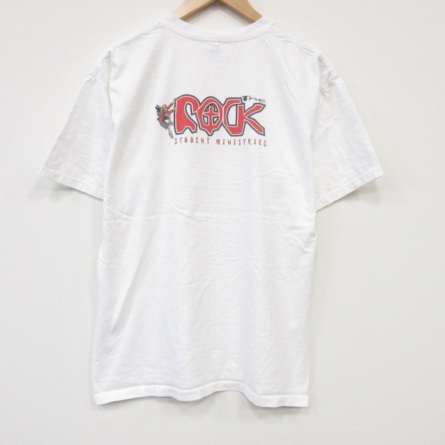 00s 半袖Tシャツ The ROCK ホワイト メンズL相当 | 古着