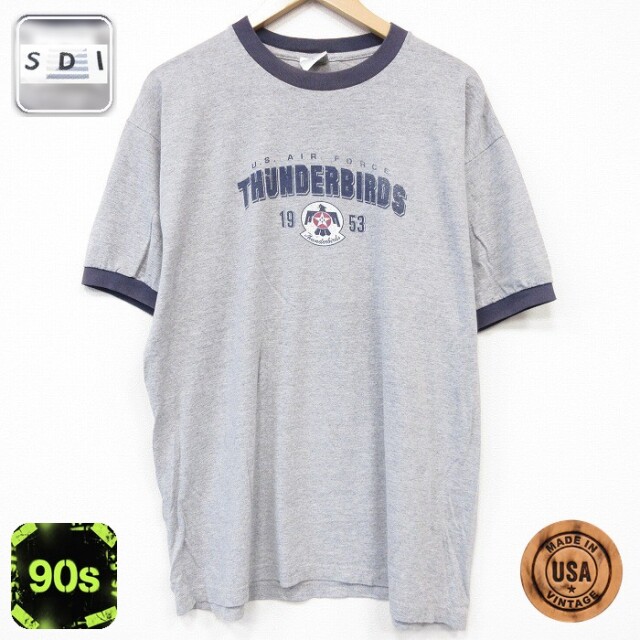 SDI 90s 半袖Tシャツ USエアフォースサンダーバーズ グレー メンズXL相当 | 古着