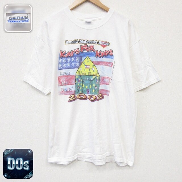 00s 半袖Tシャツ KAPS企業広告 ホワイト メンズXL相当 | 古着