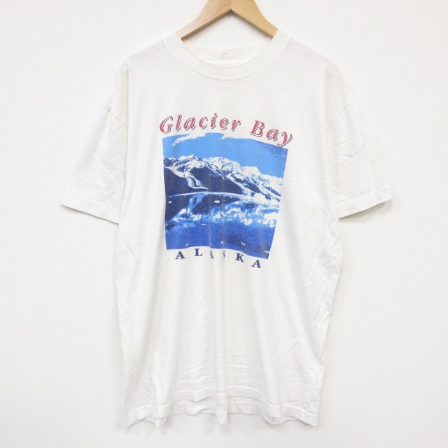 90s 半袖Tシャツ アラスカ ホワイト メンズXL相当 | 古着