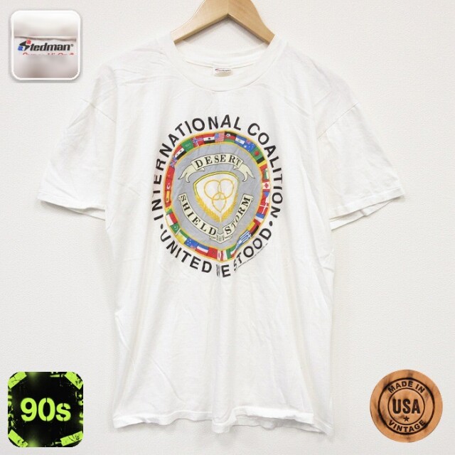 90s 半袖Tシャツ 湾岸戦争 ホワイト メンズL相当 | 古着