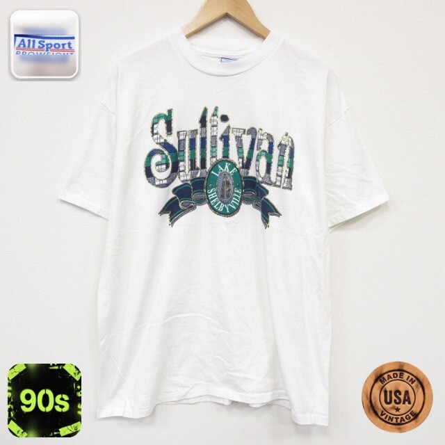All Sport 90s 半袖Tシャツ サリバン ホワイト メンズXL相当 | 古着