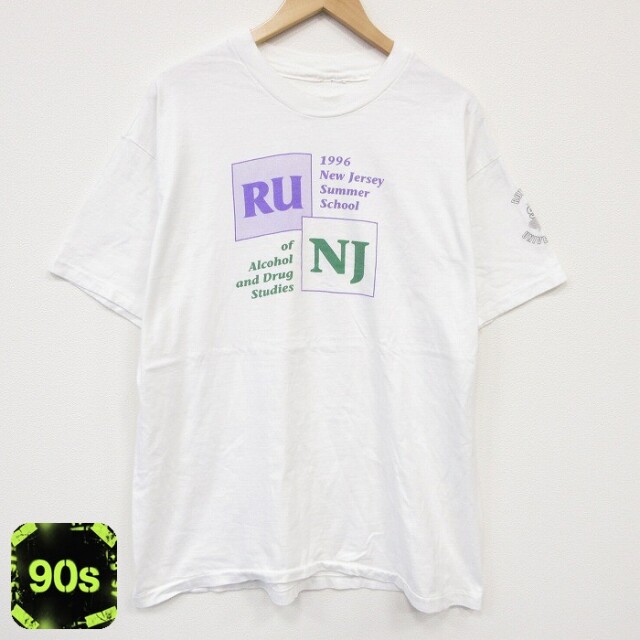 90s 半袖Tシャツ ニュージャージー ホワイト メンズXL相当 | 古着