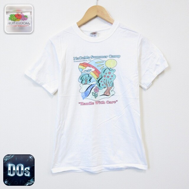 フルーツオブザルーム 00s 半袖Tシャツ サマーキャンプ ホワイト メンズS相当 | 古着