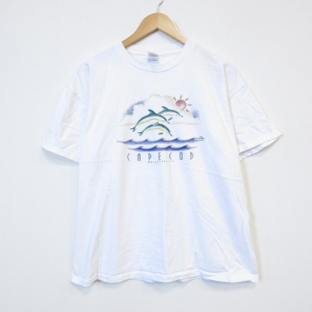 フルーツオブザルーム 00s 半袖Tシャツ イルカ ホワイト メンズXL相当 | 古着