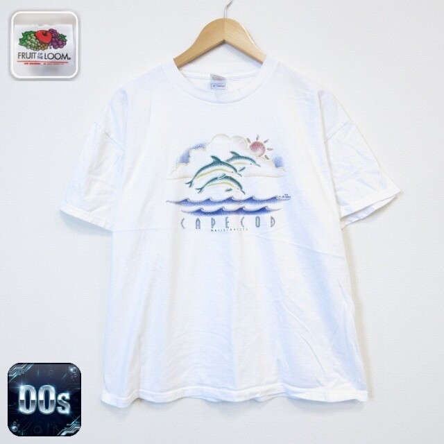 フルーツオブザルーム 00s 半袖Tシャツ イルカ ホワイト メンズXL相当 | 古着
